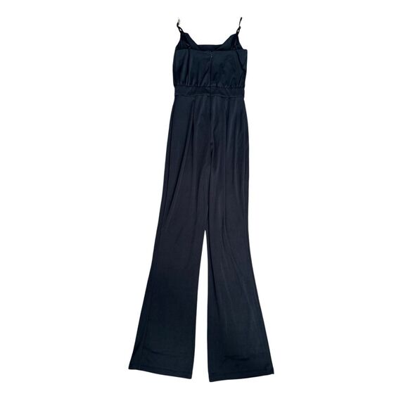 Jason Wu Palazzo Cowl Neck Chain Straps Black Jumpsuit Wide Leg Formal Party XS - Picture 3 of 12